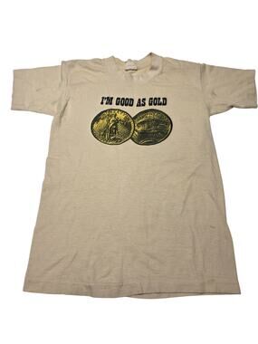 Vintage "Im Good As Gold" 70's- 80's BELTON USA Youth Large (14-16) Womens S